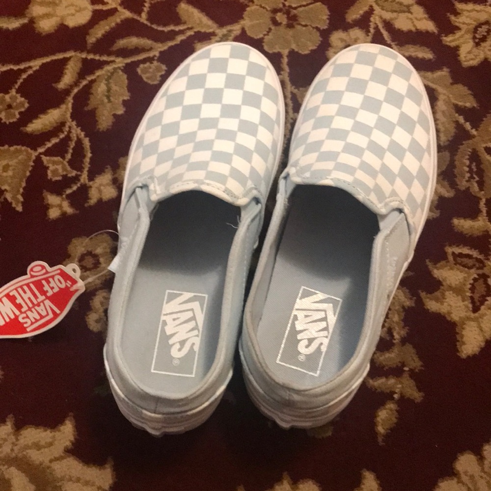 Blue Checkered Vans